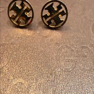 Gold Logo Stud Earrings